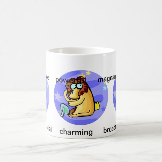 カスタマイズ可能な漫画Leoライオンの特徴〔占星術の〕十二宮図 コーヒーマグカップ (中央)