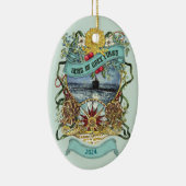 カスタマイズ可能な潜水艦のクリスマスオーナメント セラミックオーナメント (右)