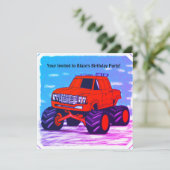 カスタマイズ可能な激怒の怒り：赤いモンスタートラック (スタンド正面)