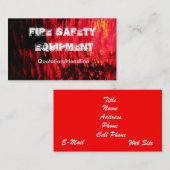 カスタマイズ可能な火災安全の名刺 名刺 (正面/裏面)