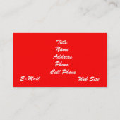 カスタマイズ可能な火災安全の名刺 名刺 (裏面)