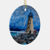 カスタマイズ可能な灯台絵画のオーナメント セラミックオーナメント (右)