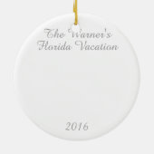 カスタマイズ可能な灯台絵画のオーナメント セラミックオーナメント (裏面)