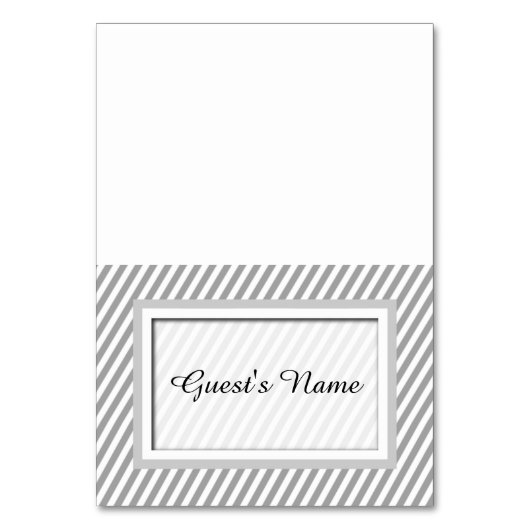 カスタマイズ可能な灰色のストライプのな一流の座席表 テーブルナンバー (正面)