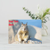 カスタマイズ可能な灰色のリスのカード カード (スタンド正面)