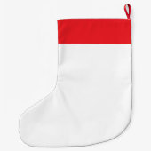 カスタマイズ可能な灰色猫 ラージクリスマスストッキング (裏面)