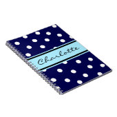 カスタマイズ可能な点のモノグラムのノート ノートブック (右側)