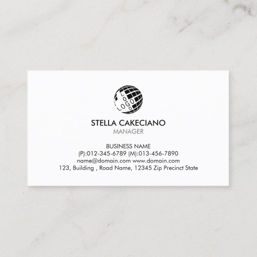 カスタマイズ可能な焼きベーカリー食品 名刺 (裏面)