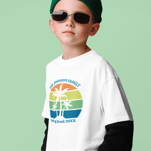 カスタマイズ可能な熱帯の島のヤシの木の子供 Tシャツ