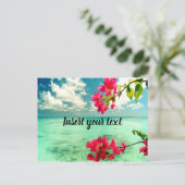 カスタマイズ可能な熱帯シーン ポストカード (スタンド正面)