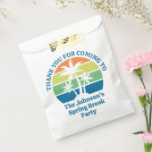 カスタマイズ可能な熱帯島のヤシの木のパーティー フェイバーバッグ (封をした状態)