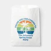 カスタマイズ可能な熱帯島のヤシの木のパーティー フェイバーバッグ (正面)