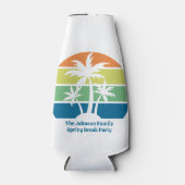 カスタマイズ可能な熱帯島のヤシの木のパーティー ボトルクーラー (正面)