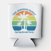 カスタマイズ可能な熱帯島のヤシの木のパーティー 缶クーラー (正面)