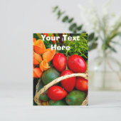 カスタマイズ可能な熱帯果実 ポストカード (スタンド正面)