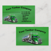 カスタマイズ可能な燃料タンカー輸送名刺 名刺 (正面/裏面)