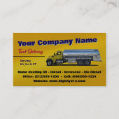 カスタマイズ可能な燃料タンカー輸送名刺 名刺 (正面)