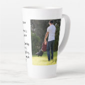 カスタマイズ可能な父の日の写真ラテマグカップ カフェラテマグ (右アングル)