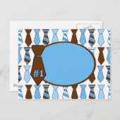 カスタマイズ可能な父の日タイカード(4) ポストカード (正面/裏面)