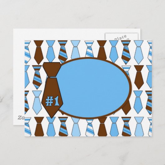 カスタマイズ可能な父の日タイカード(4) ポストカード (正面/裏面)