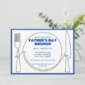 カスタマイズ可能な父の日ブランチパーティー 招待状 (スタンド正面)