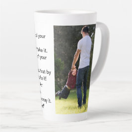 カスタマイズ可能な父の日写真 カフェラテマグ