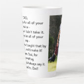 カスタマイズ可能な父の日写真 カフェラテマグ (正面)