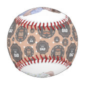 カスタマイズ可能な父の日野球 野球ボール (裏面)