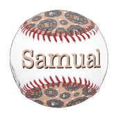 カスタマイズ可能な父の日野球 野球ボール (正面)