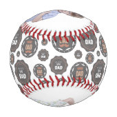 カスタマイズ可能な父の日野球 野球ボール (裏面)