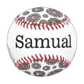 カスタマイズ可能な父の日野球 野球ボール (正面)