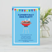 カスタマイズ可能な父の日BBQパーティー 招待状 (スタンド正面)