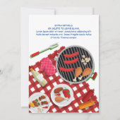 カスタマイズ可能な父の日BBQパーティー 招待状 (裏面)