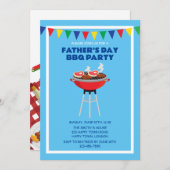 カスタマイズ可能な父の日BBQパーティー 招待状 (正面/裏面)