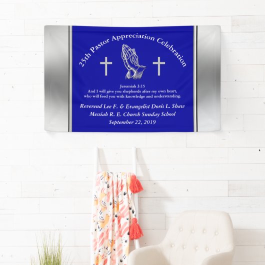 カスタマイズ可能な牧師評価パーティーバナー 横断幕 (インサイチュ)