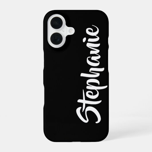 カスタマイズ可能な特大の太字の名前 色を選ぶ iPhone 16ケース (裏面)
