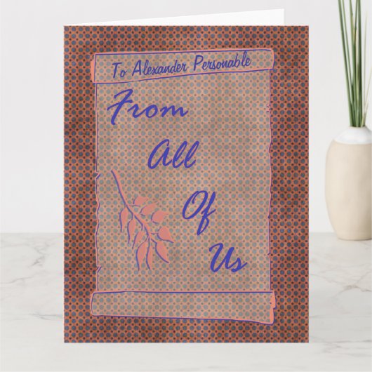 カスタマイズ可能な特大スクロールから カード (正面)