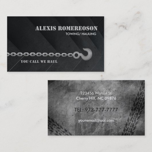 カスタマイズ可能な牽引スローガンビジネスカード 名刺 (正面/裏面)