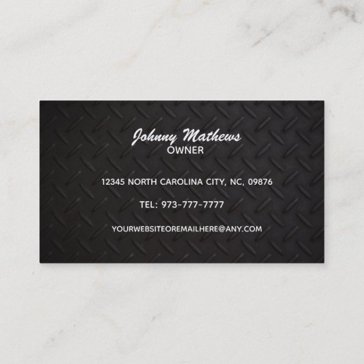 カスタマイズ可能な牽引運搬の名刺 名刺 (裏面)