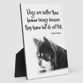 カスタマイズ可能な犬とエミリーディキンソンの引用文 フォトプラーク (側面)
