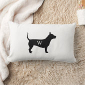 カスタマイズ可能な犬のシルエットの枕 ランバークッション (ブランケット)
