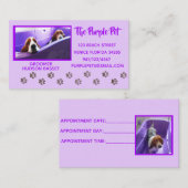 カスタマイズ可能な犬のトリマーの名刺 予約カード (正面/裏面)