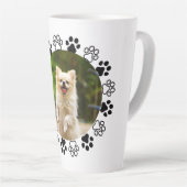 カスタマイズ可能な犬の肖像画の犬 カフェラテマグ (右アングル)