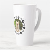 カスタマイズ可能な犬の肖像画の犬 カフェラテマグ (右アングル)