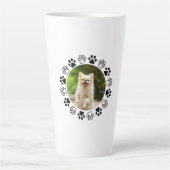 カスタマイズ可能な犬の肖像画の犬 カフェラテマグ (正面)