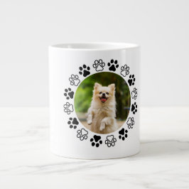 カスタマイズ可能な犬の肖像画の犬 ジャンボコーヒーマグカップ