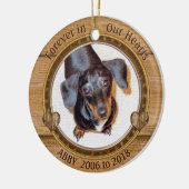 カスタマイズ可能な犬の記念のクリスマスツリーのオーナメント セラミックオーナメント (左)