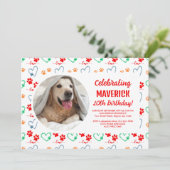 カスタマイズ可能な犬の誕生日パーティー 招待状 (スタンド正面)