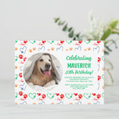 カスタマイズ可能な犬の誕生日パーティー 招待状 (スタンド正面)