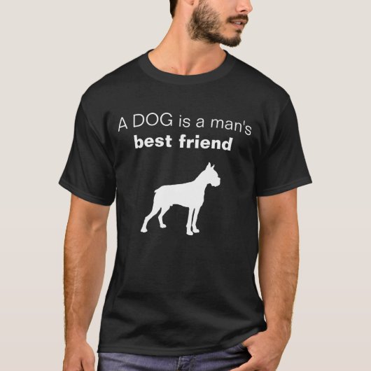 カスタマイズ可能な犬は男の友最高の人だ Tシャツ (正面)